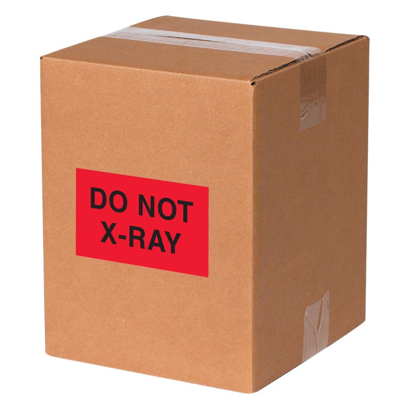 Tape Logic Aviditi Tape Logic 3"" x 5"" ""Do Not X_Ray"" Fluorescent Red Warning Sticker  for Shipping  Handling  Packing  and Moving (1 Roll of 500 Labels) - Image 2
